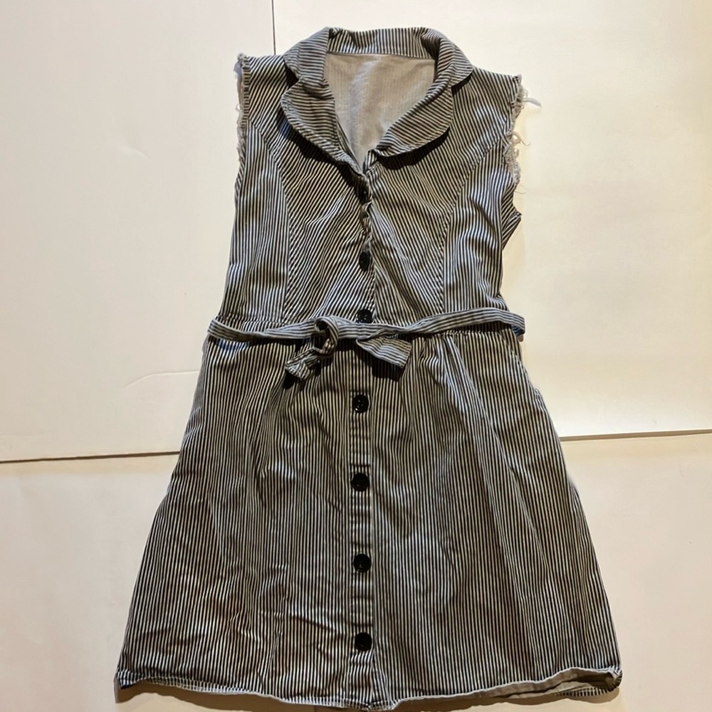 Black and gray striped dress